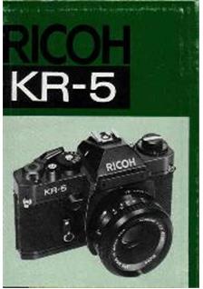 Ricoh KR 5 manual. Camera Instructions.
